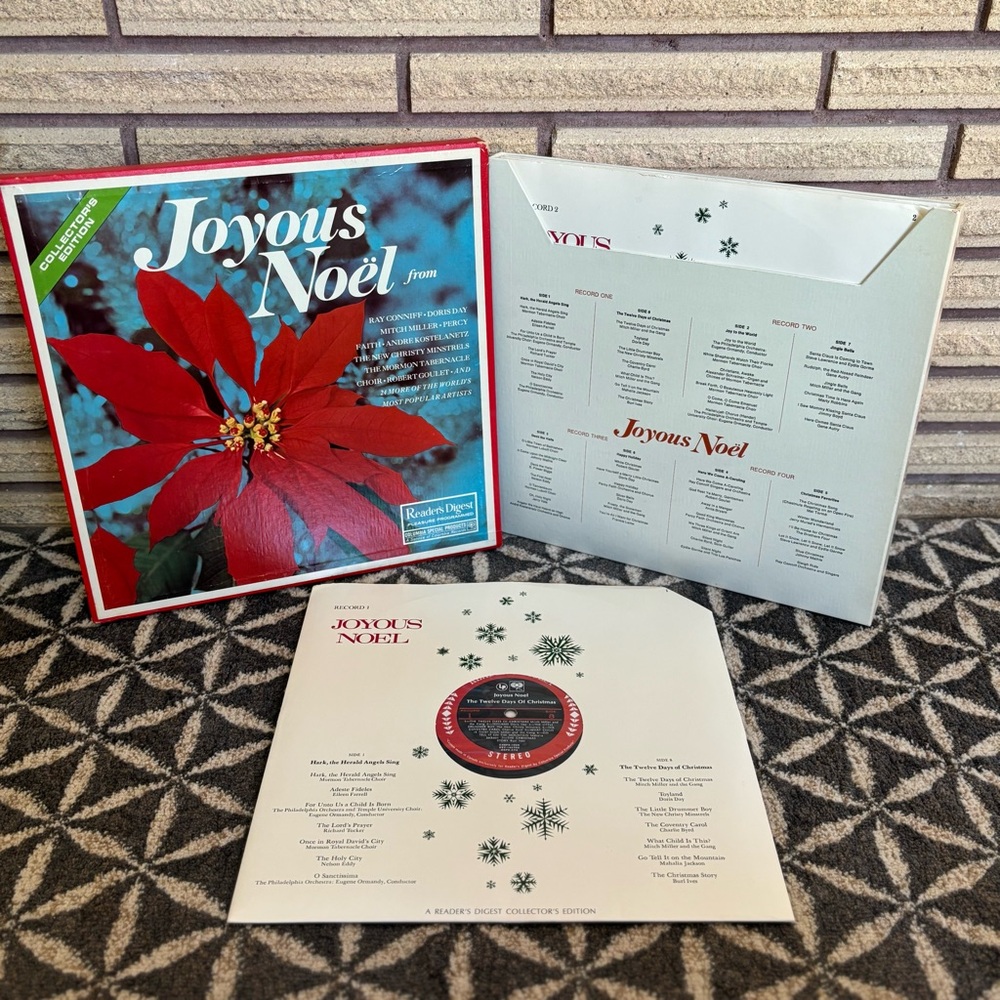 60's "Joyous Noel" Reader's Digest Boxed Record Set - 4 - Christmas Albums